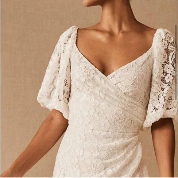 Sachin & Babi Anthropologie BHLDN Cailyn white lace dress size 8 - Picture 3 of 14